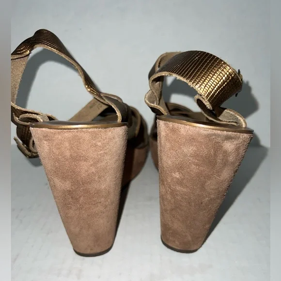 KORK-EASE Tamara Metallic Bronze Wedge Sandal COMFORTABLE! - Picture 10 of 12